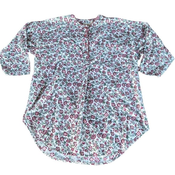 VTG Victoria’s Secret Gold Label Sleep Shirt Medium Large Pink Floral Hong Kong - Picture 4 of 12
